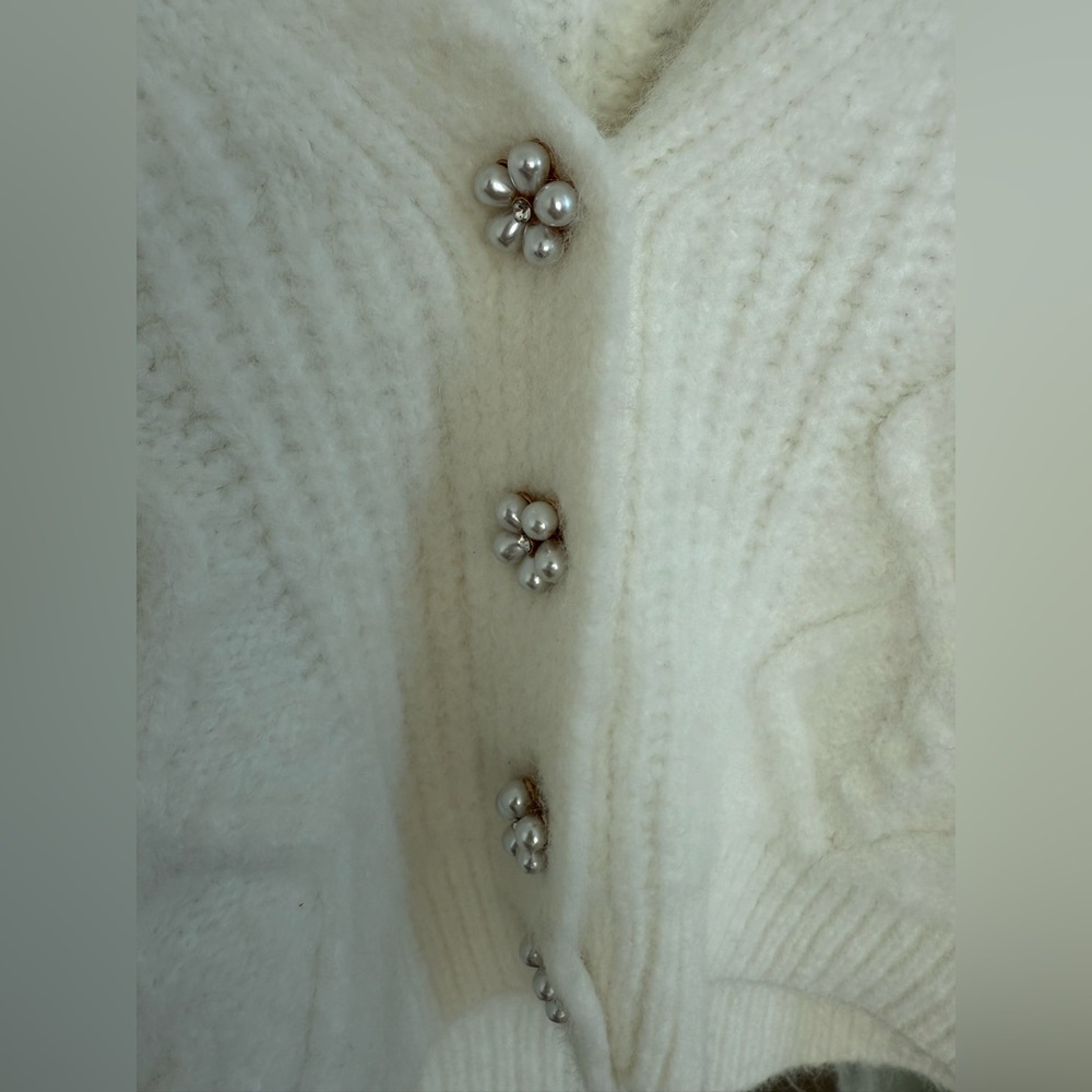 Altar’d State Marlowe Fuzzy Cable Cardigan - Picture 11 of 13